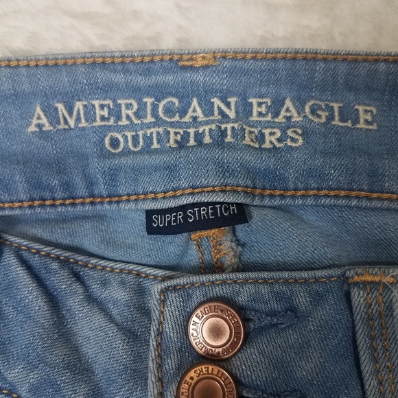 American Eagle Artist Crop Denim Capris Sz 10 - Picture 5 of 8